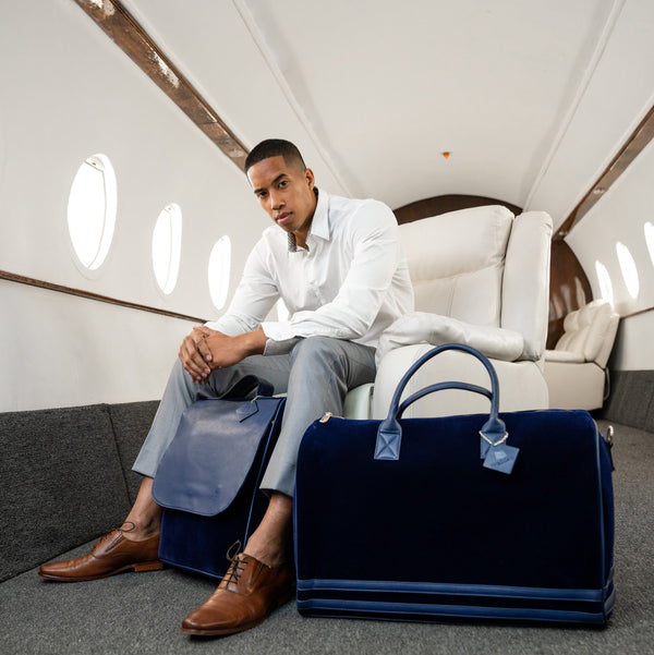 Velvet Luxe Travel Set in Royal Blue