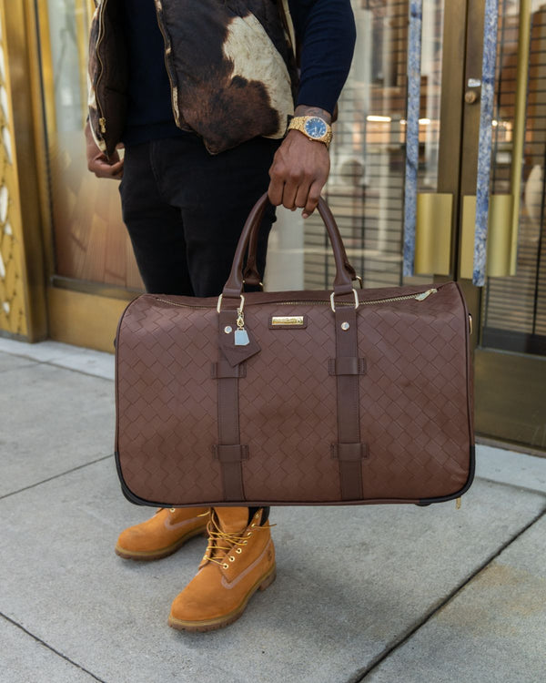 Bodega Explorer Rolling Duffle Set in Brown