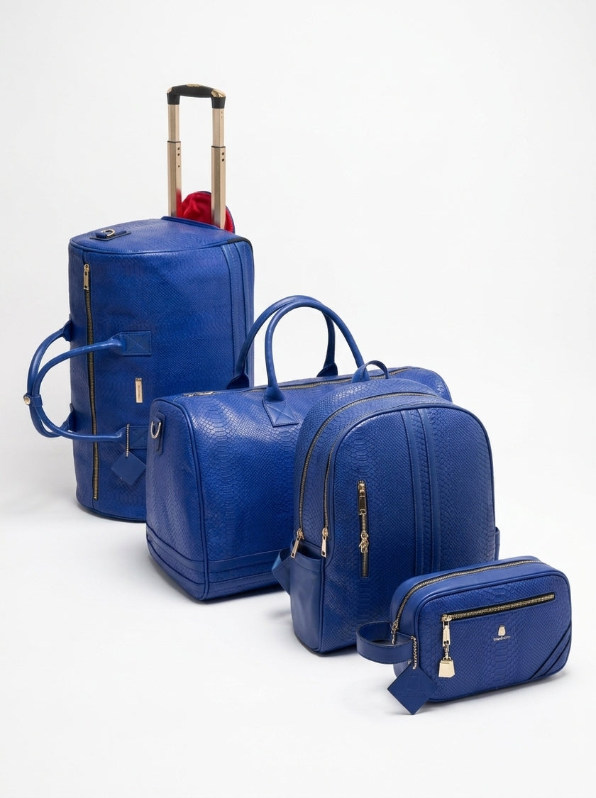 Signature 4-Piece Rolling Weekender Set in Royal Blue