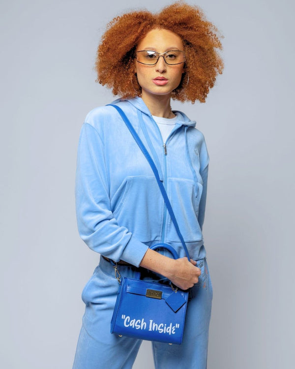 Cash Inside Mini Tote in Royal Blue