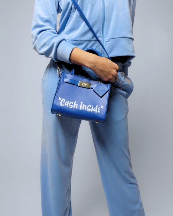 Cash Inside Mini Tote in Royal Blue