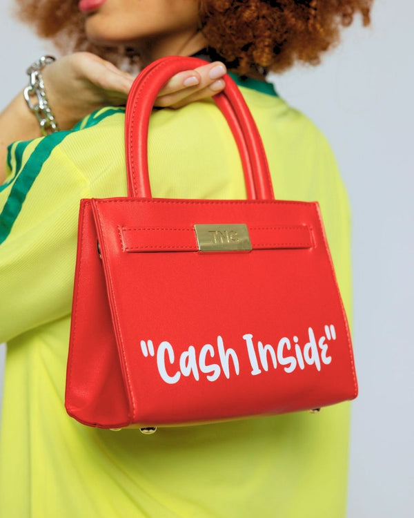 Cash Inside Mini Tote in Red