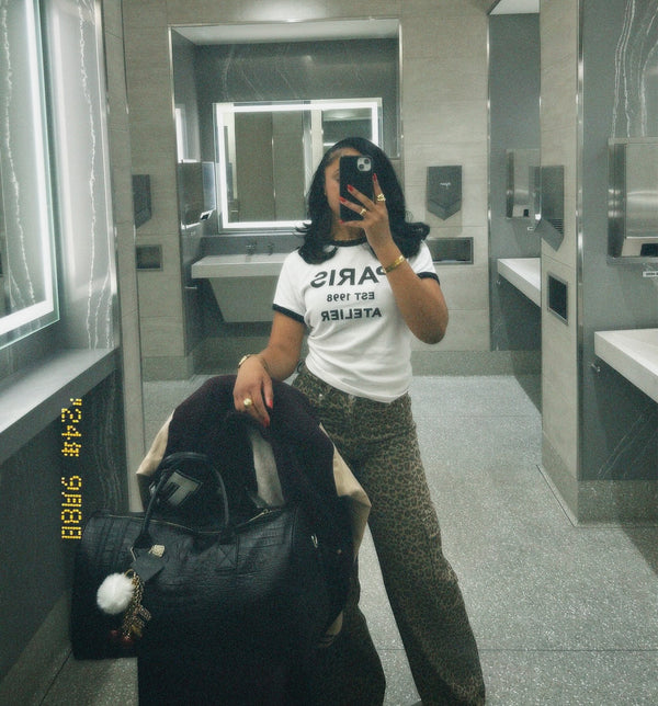 Statement Weekender Duffle Bag in Black