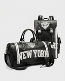 New York Knicks Croc Travel Set — Backpack + Duffle (Black)