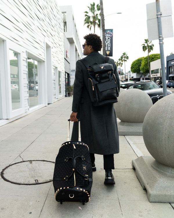 Cross Rolling Travel Set in Black