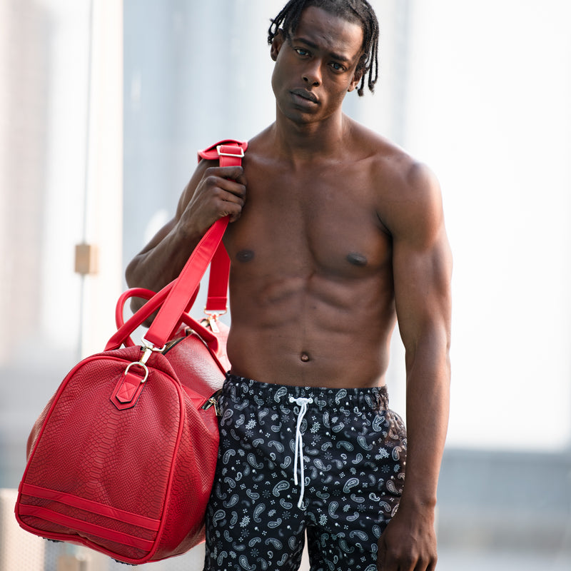 Signature Weekender Duffle Bag in Red