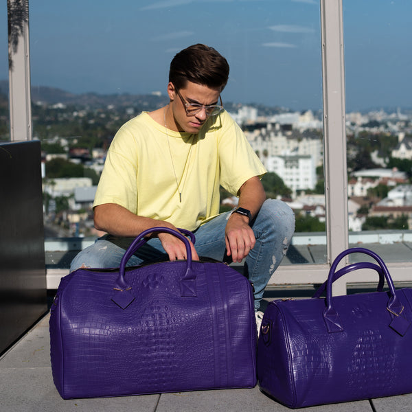 Classic Weekender Duffle Bag in Purple