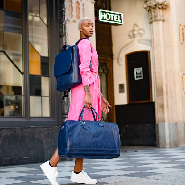 Signature Weekender Duffle Bag in Navy