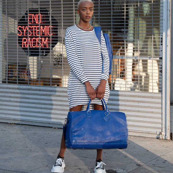 Signature Weekender Duffle Bag in Royal Blue