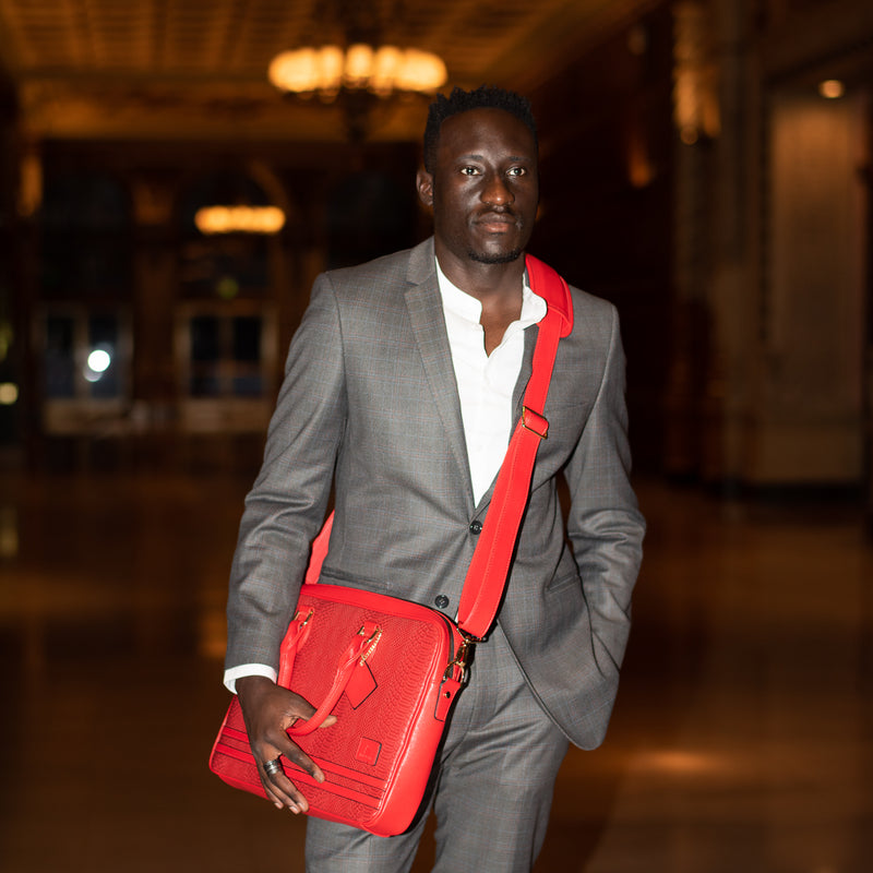 Signature Jetsetter Laptop Bag in Red