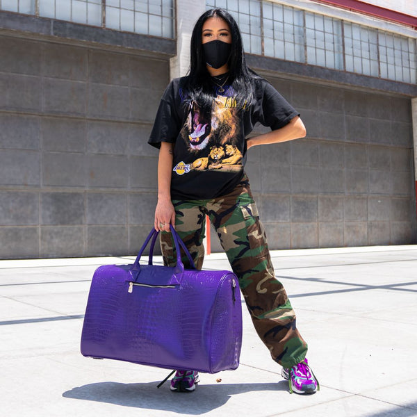 Classic Weekender Duffle Bag in Purple
