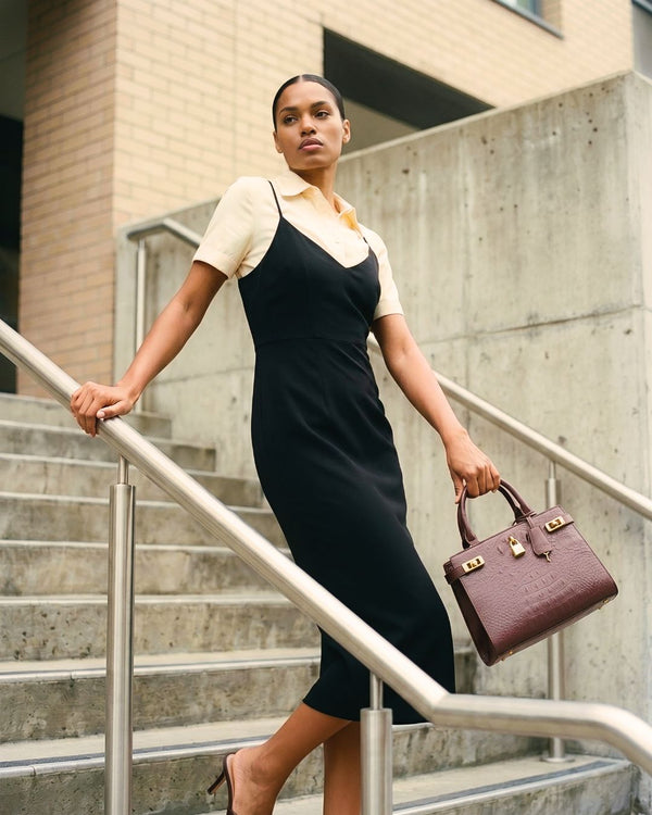 Empress Mini Tote Bag in Brown