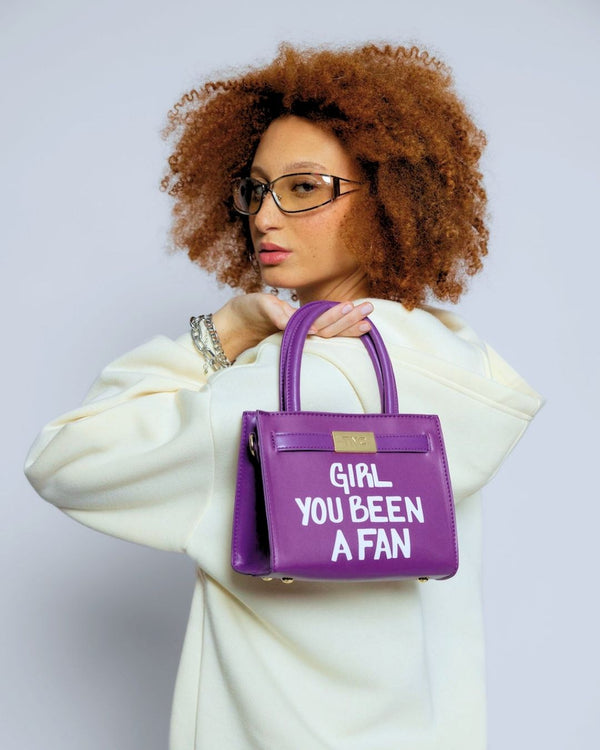 Girl You Been a Fan Mini Tote in Purple