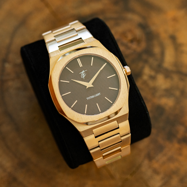 Black Face Gold Watch - Tote&Carry Black Face Gold Watch - Tote&Carry