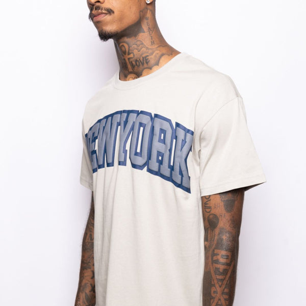 New York Grey Baseball Tee Shirt