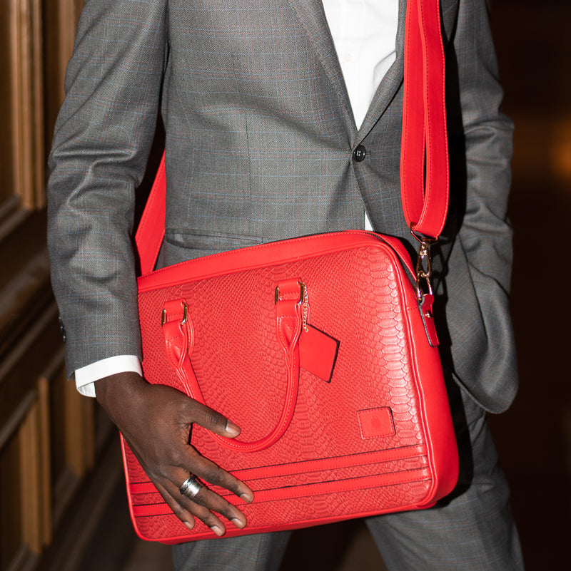 Signature Jetsetter Laptop Bag in Red