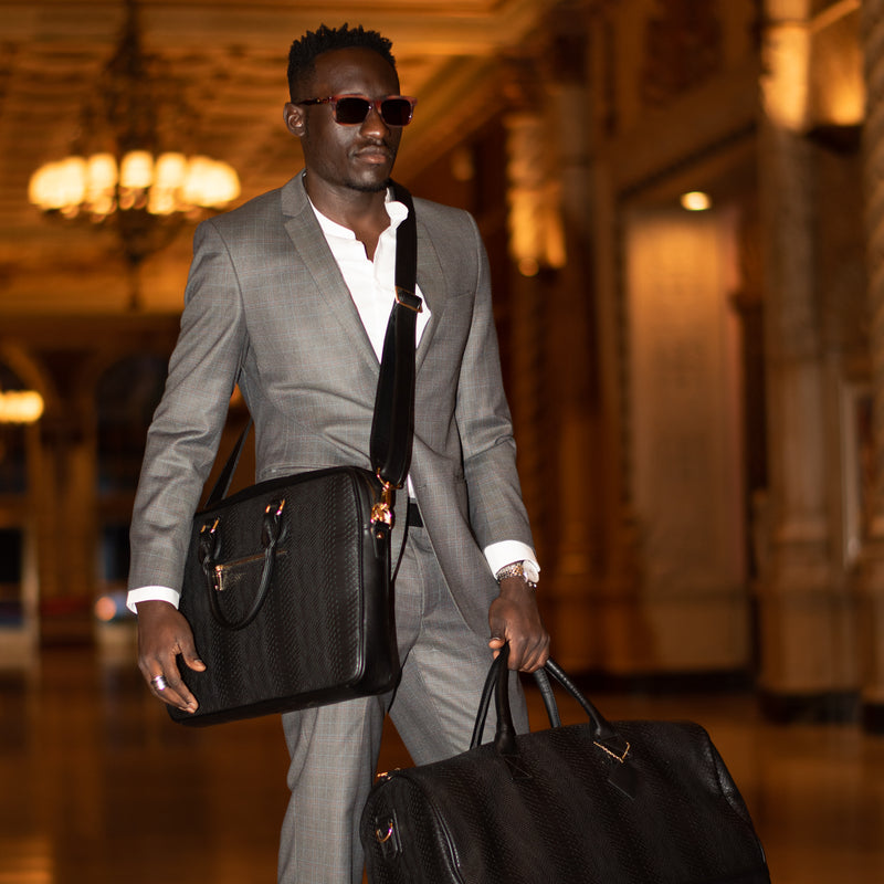 Signature Jetsetter Laptop Bag in Black