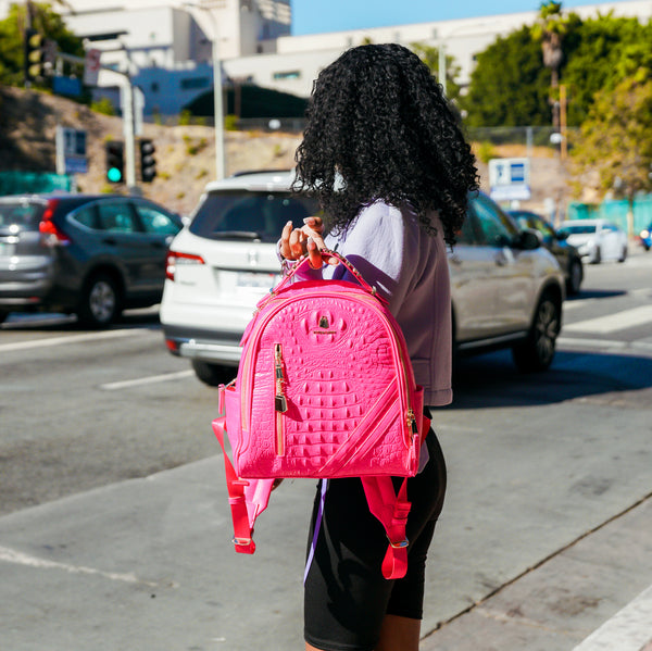 Statement Commuter Backpack in Neon Pink