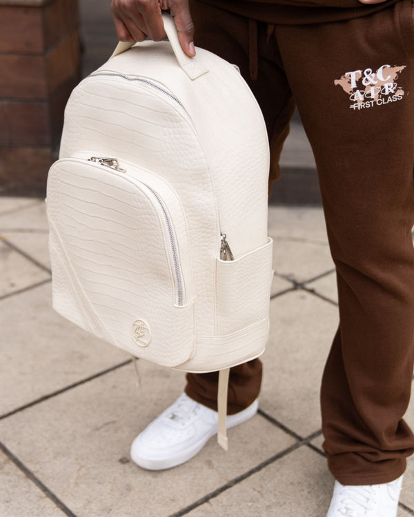 all white leather backpack Leather Classic Backpack in Cream White – Tote&Carry