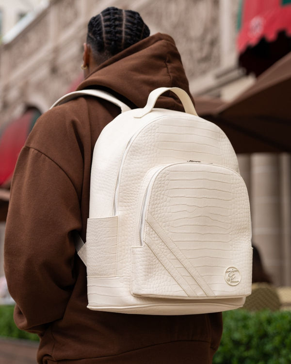 big white leather backpack Leather Classic Backpack in Cream White – Tote&Carry