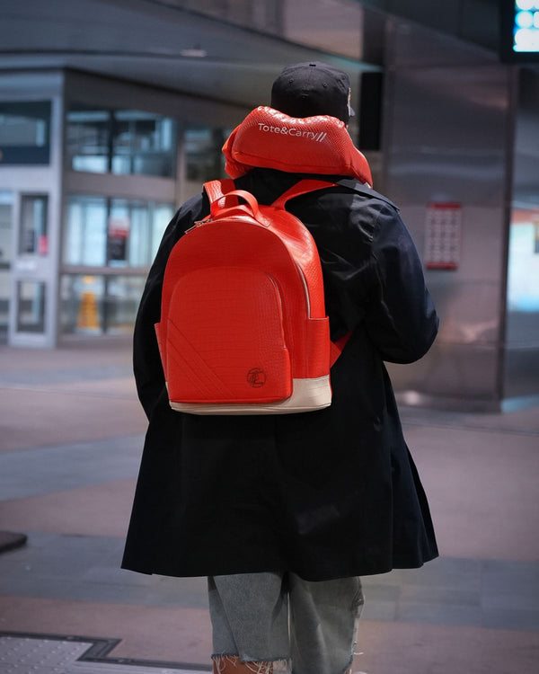 deep red leather backpack Leather Classic Backpack in Red – Tote&Carry