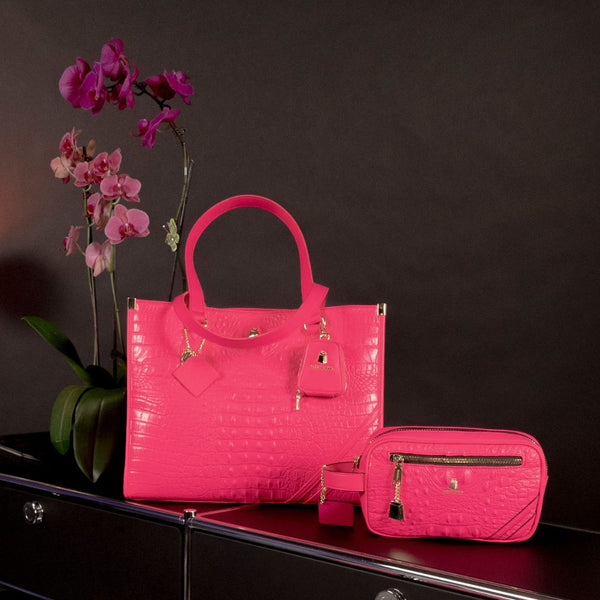 Classic City Tote Bag in Neon Pink