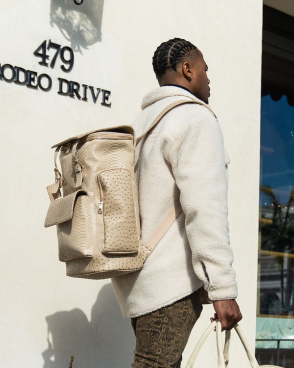 Journey Multi-Pocket Backpack in Tan Brown