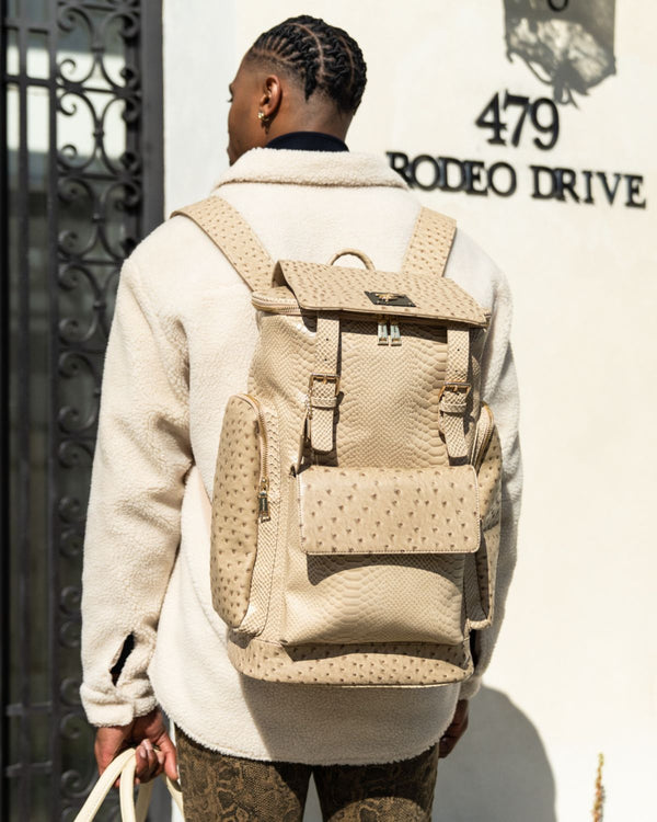 Journey Multi-Pocket Backpack in Tan Brown
