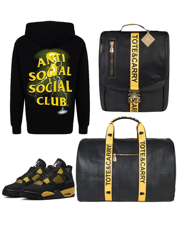 Caution Tape Travel Set in Black