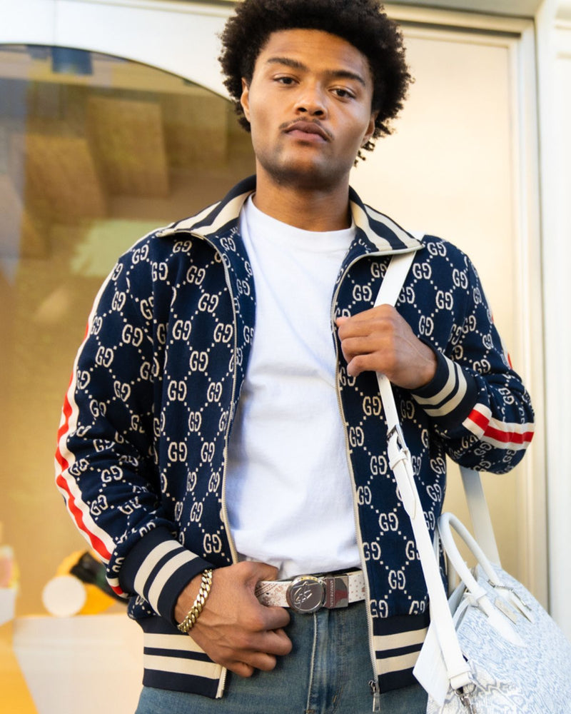 Paisley Belt in Beige Brown