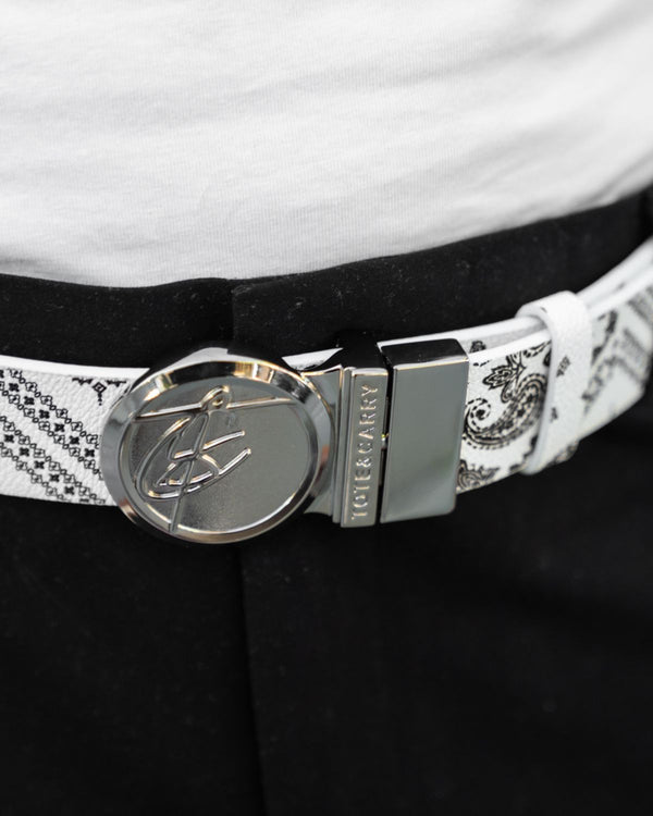 Paisley Belt in White