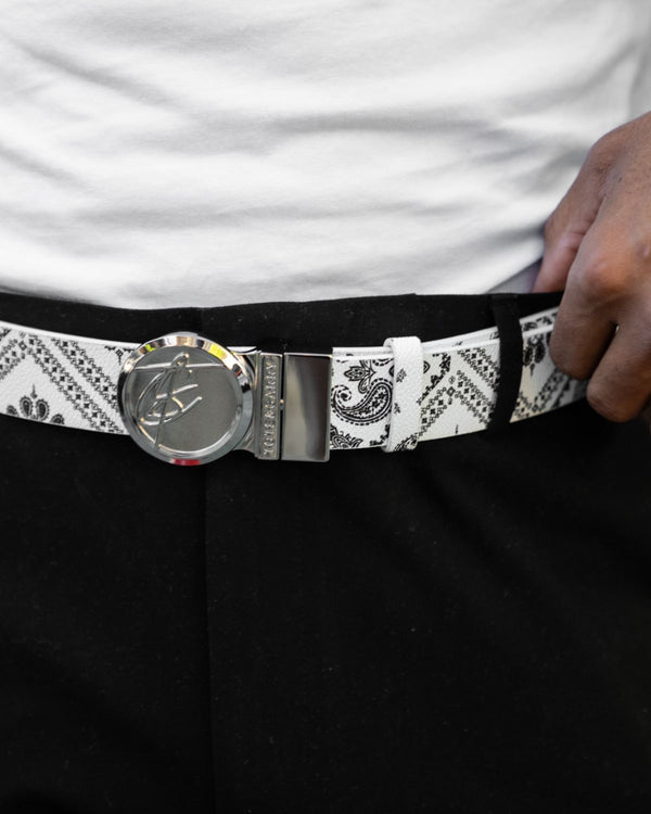 Paisley Belt in White