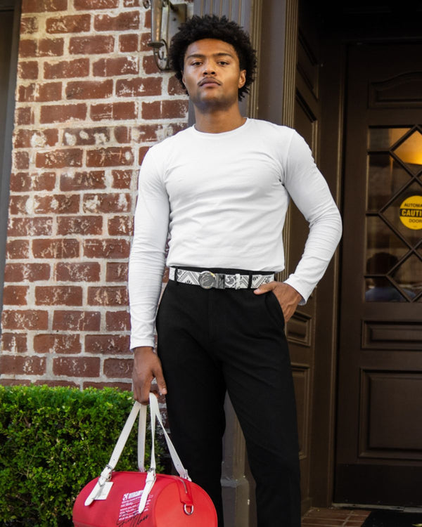Paisley Belt in White