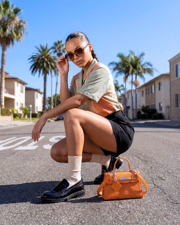 Prime Mini Tote Bag in Tangerine