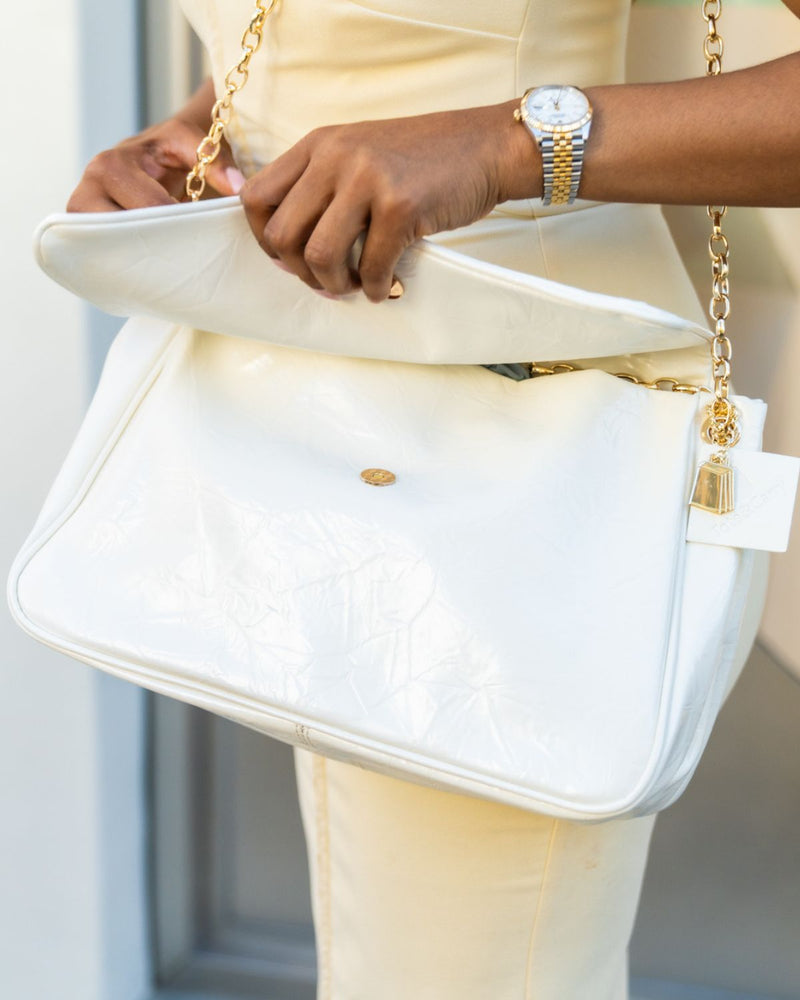 Rebellious Evening Shoulder Bag in White