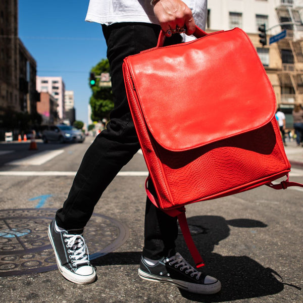 Signature Weekender Backpack in Red