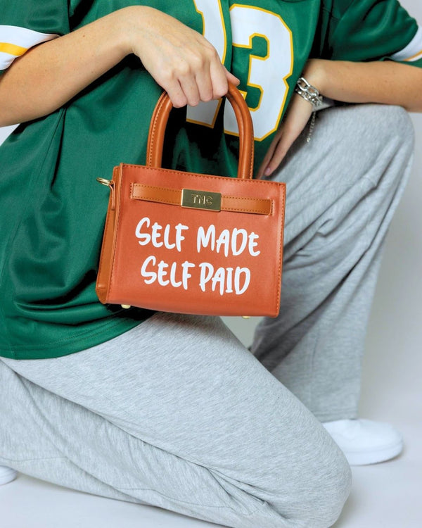 Self Made Self Paid Mini Tote in Caramel