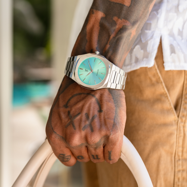 Lux Ambassador Silver Aqua Watch