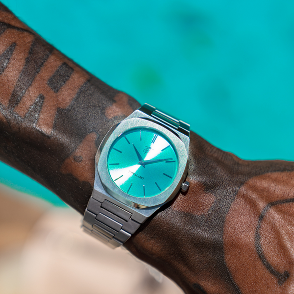 Lux Ambassador Silver Aqua Watch