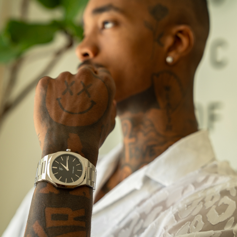 Lux Ambassador Silver Black Watch