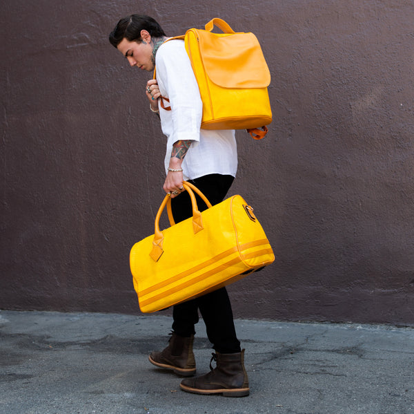 Signature Weekender Travel Set in Sunflower Yellow