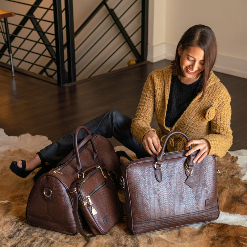 Signature Jetsetter Laptop Bag in Chocolate