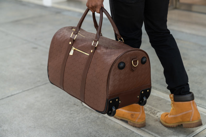 Bodega Traveler Rolling Duffle in Brown
