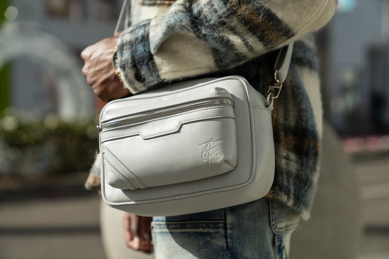 Multiway Trunk Crossbody Bag in Grey