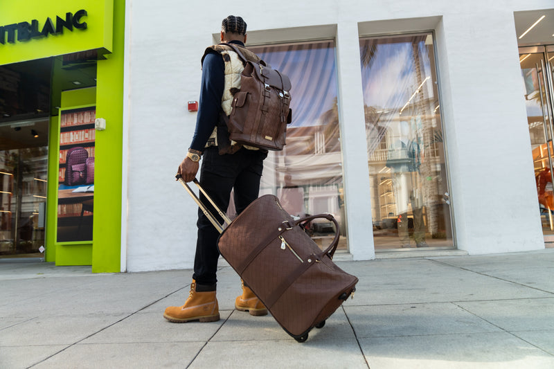 Bodega Traveler Rolling Duffle in Brown