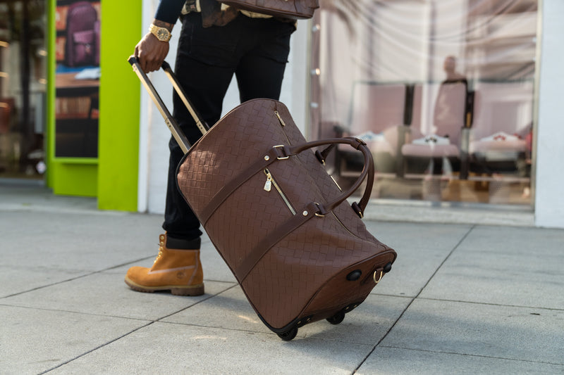 Bodega Traveler Rolling Duffle in Brown