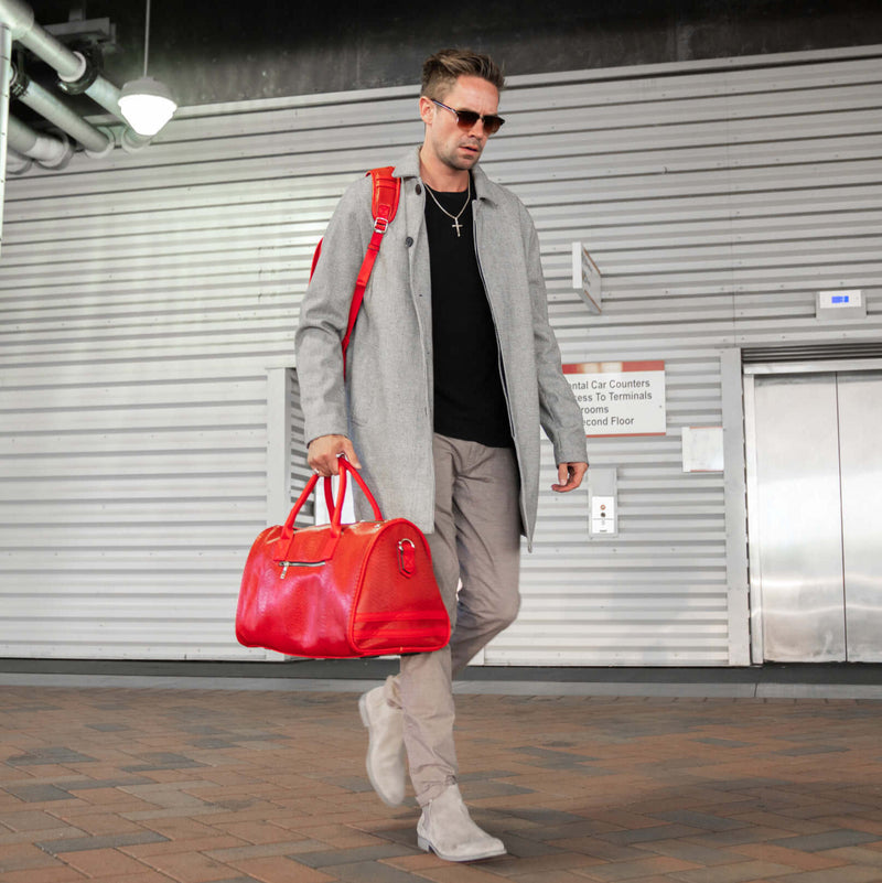 Signature Weekender Travel Set in Red