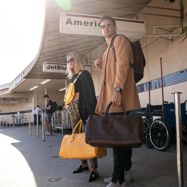 Signature Weekender Duffle Bag in Chocolate