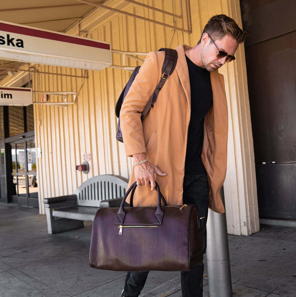 Signature Weekender Travel Set in Chocolate