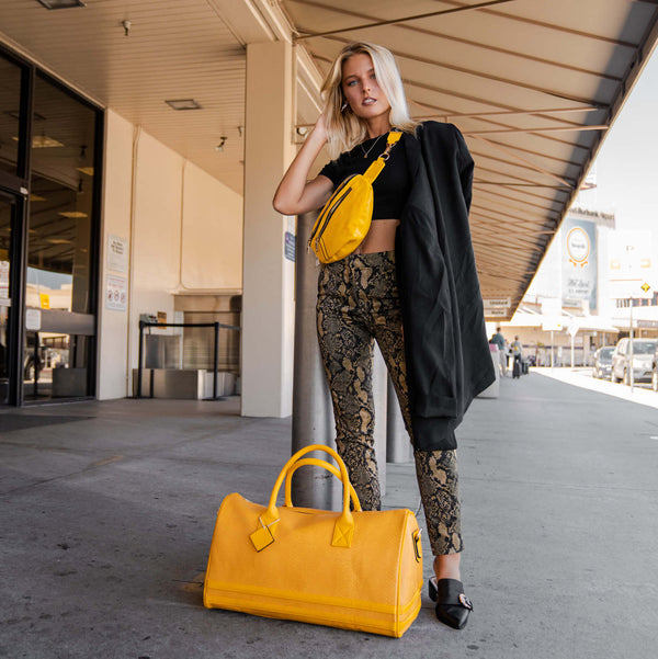 Signature Weekender Duffle Bag in Sunflower Yellow